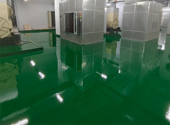 鍵橋軟件園·機(jī)房400平方環(huán)氧薄涂效果